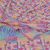 Sanskriti Vintage Sarees Pink Pure Georgette Silk Printed Sari 5+yd Craft Sustainable Fabric
