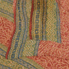 Sanskriti Vintage Sarees Red Pure Georgette Silk Printed Sari 5+yd Craft Sustainable Fabric