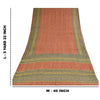 Sanskriti Vintage Sarees Red Pure Georgette Silk Printed Sari 5+yd Craft Sustainable Fabric