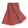 Sanskriti Vintage Sarees Dusty Red Woven Pure Georgette Sari 5+yd Craft Sustainable Fabric