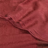 Sanskriti Vintage Sarees Dusty Red Woven Pure Georgette Sari 5+yd Craft Sustainable Fabric