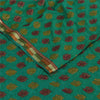 Sanskriti Vintage Sarees Green Embroidered Woven Pure Georgette Sari 5+yd Fabric