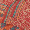 Sanskriti Vintage Sarees Blush Pink Pure Georgette Print Sari 6yd Craft Sustainable Fabric
