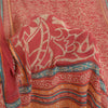 Sanskriti Vintage Sarees Blush Pink Pure Georgette Print Sari 6yd Craft Sustainable Fabric