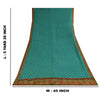 Sanskriti Vintage Sarees Blue Pure Georgette Embroidered Print Sari 5+yd Fabric
