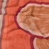 Sanskriti Vintage Sarees Peach Pure Georgette Silk Print Sari 6yd Craft Sustainable Fabric