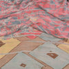 Sanskriti Vintage Sarees Pink/Gray Pure Georgette Printed Sari 5+yd Craft Sustainable Fabric