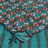 Sanskriti Vintage Sarees Blue Pure Georgette Silk Printed Sari 5+yd Craft Sustainable Fabric