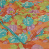 Sanskriti Vintage Sarees Multi Pure Georgette Silk Print Sari 5+yd Craft Sustainable Fabric