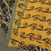 Sanskriti Vintage Sarees Yellow Pure Georgette Silk Print Sari 5+yd Craft Sustainable Fabric
