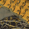 Sanskriti Vintage Sarees Yellow Pure Georgette Silk Print Sari 5+yd Craft Sustainable Fabric