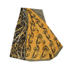 Sanskriti Vintage Sarees Yellow Pure Georgette Silk Print Sari 5+yd Craft Sustainable Fabric