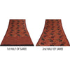 Sanskriti Vintage Sarees Dark Red Pure Georgette Printed Sari 5+yd Craft Sustainable Fabric