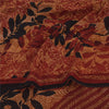 Sanskriti Vintage Sarees Dark Red Pure Georgette Printed Sari 5+yd Craft Sustainable Fabric