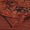 Sanskriti Vintage Sarees Dark Red Pure Georgette Printed Sari 5+yd Craft Sustainable Fabric