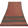 Sanskriti Vintage Sarees Red Pure Georgette Silk Printed Sari 6yd Craft Sustainable Fabric