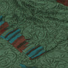 Sanskriti Vintage Sarees Green Pure Georgette Silk Print Sari 5+yd Craft Sustainable Fabric