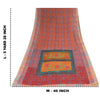 Sanskriti Vintage Sarees Orange/Red Pure Georgette Silk Printed Sari 5+yd Sustainable Fabric