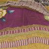 Sanskriti Vintage Sarees 100% Pure Georgette Silk Printed Sari 5+yd Craft Sustainable Fabric