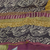 Sanskriti Vintage Sarees 100% Pure Georgette Silk Printed Sari 5+yd Craft Sustainable Fabric