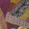 Sanskriti Vintage Sarees 100% Pure Georgette Silk Printed Sari 5+yd Craft Sustainable Fabric