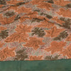 Sanskriti Vintage Sarees 100% Pure Georgette Silk Printed Sari 5+yd Craft Sustainable Fabric