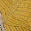 Sanskriti Vintage Sarees Yellow Pure Georgette Silk Print Sari 6+yd Craft Sustainable Fabric