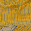 Sanskriti Vintage Sarees Yellow Pure Georgette Silk Print Sari 6+yd Craft Sustainable Fabric