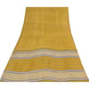 Sanskriti Vintage Sarees Yellow Pure Georgette Silk Print Sari 6+yd Craft Sustainable Fabric
