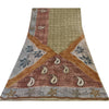 Sanskriti Vintage Sarees 100% Pure Georgette Silk Printed Sari 5+yd Craft Sustainable Fabric