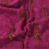 Sanskriti Vintage Sarees Hot Pink Pure Georgette Printed Sari 6yd Craft Sustainable Fabric