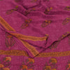 Sanskriti Vintage Sarees Hot Pink Pure Georgette Printed Sari 6yd Craft Sustainable Fabric