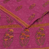 Sanskriti Vintage Sarees Hot Pink Pure Georgette Printed Sari 6yd Craft Sustainable Fabric