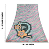 Sanskriti Vintage Sarees Gray/Pink Pure Georgette Printed Sari 5+yd Craft Sustainable Fabric
