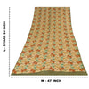 Sanskriti Vintage Sarees Cream Pure Georgette Silk Print Sari 5+yd Craft Sustainable Fabric