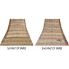 Sanskriti Vintage Sarees Embroidered Pure Georgette Print Sari 6yd Craft Sustainable Fabric