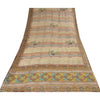 Sanskriti Vintage Sarees Embroidered Pure Georgette Print Sari 6yd Craft Sustainable Fabric