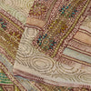 Sanskriti Vintage Sarees Embroidered Pure Georgette Print Sari 6yd Craft Sustainable Fabric