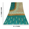 Sanskriti Vintage Sarees 100% Pure Georgette Silk Printed Sari 5+yd Craft Sustainable Fabric