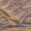 Sanskriti Vintage Sarees Multi Pure Georgette Silk Print Sari 5+yd Craft Sustainable Fabric
