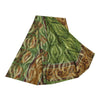 Sanskriti Vintage Sarees Green Pure Georgette Silk Print Sari 5+yd Craft Sustainable Fabric