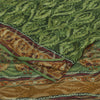 Sanskriti Vintage Sarees Green Pure Georgette Silk Print Sari 5+yd Craft Sustainable Fabric