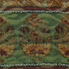 Sanskriti Vintage Sarees Green Pure Georgette Silk Print Sari 5+yd Craft Sustainable Fabric