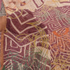 Sanskriti Vintage Sarees Multi Pure Georgette Silk Print Sari 5+yd Craft Sustainable Fabric