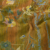Sanskriti Vintage Sarees Multi Pure Georgette Silk Printed Sari 6yd Craft Sustainable Fabric