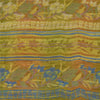 Sanskriti Vintage Sarees Multi Pure Georgette Silk Printed Sari 6yd Craft Sustainable Fabric