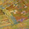 Sanskriti Vintage Sarees Multi Pure Georgette Silk Printed Sari 6yd Craft Sustainable Fabric