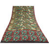 Sanskriti Vintage Sarees 100% Pure Georgette Silk Printed Sari 5+yd Craft Sustainable Fabric