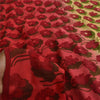 Sanskriti Vintage Sarees Red & Cream Pure Georgette Print Sari 5+yd Craft Fabric