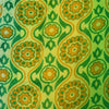 Sanskriti Vintage Sarees Green Pure Georgette Silk Print Sari 6+yd Craft Fabric